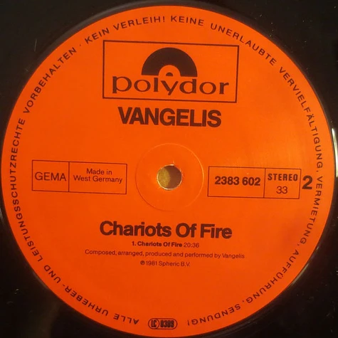 Vangelis - Chariots Of Fire (Music From The Original Soundtrack)