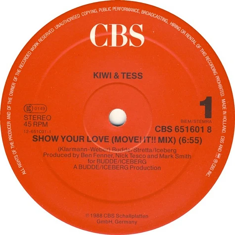 Kiwi & Tess - Show Your Love (Acid House Remix)