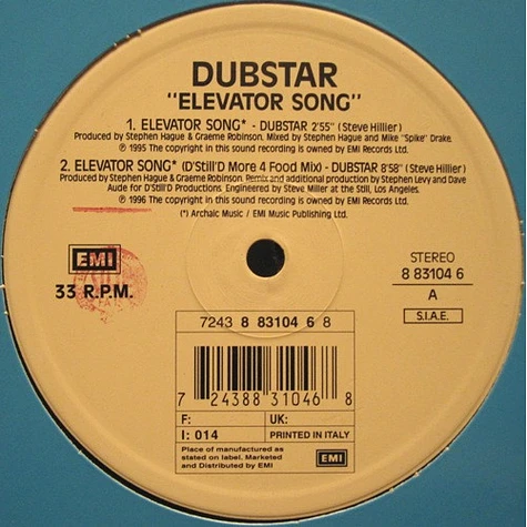 Dubstar - Elevator Song