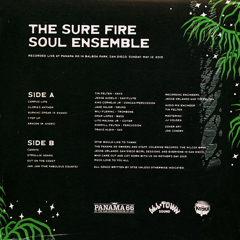The Sure Fire Soul Ensemble - Live At Panama 66 Orange Vinyl Edition