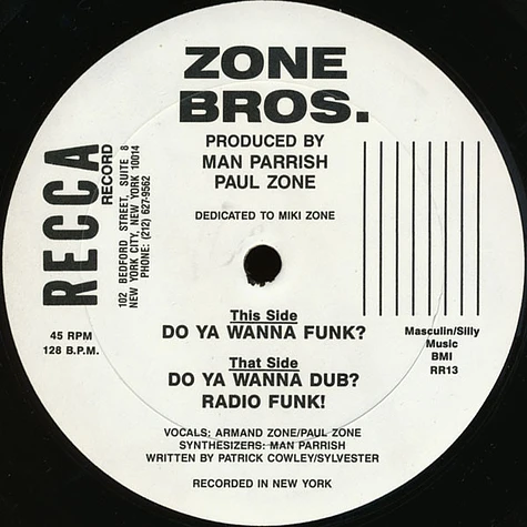 Zone Bros - Do Ya Wanna Funk?