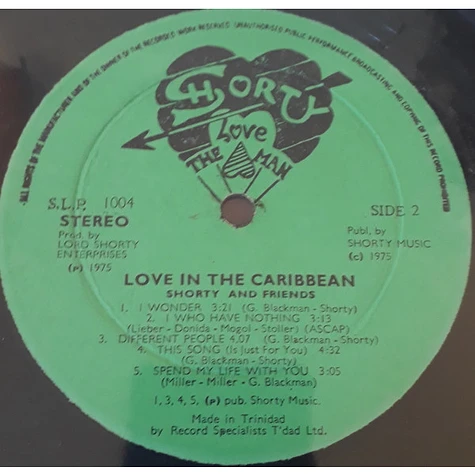 Lord Shorty And Various - Love In The Caribbean