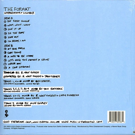 The Format - Interventions And Lullabies Cyan Blue Vinyl Edition