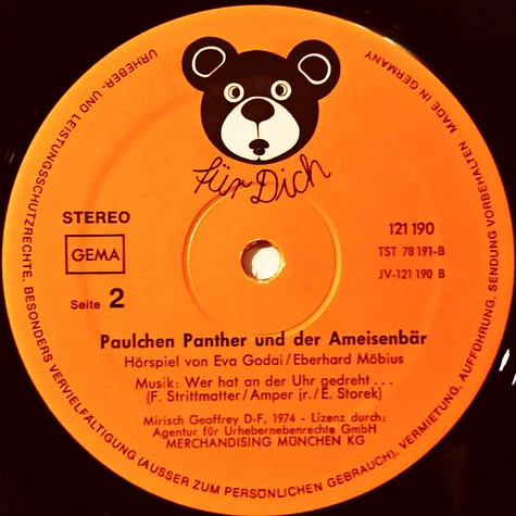 Eva Godai / Eberhard Möbius - Paulchen Panther Und Der Ameisenbär