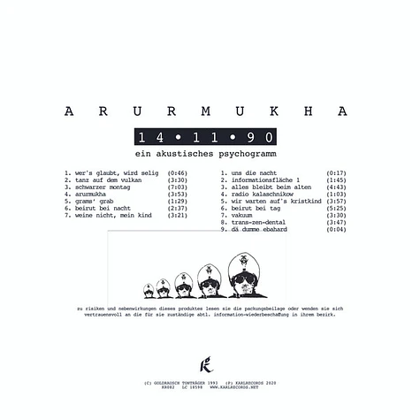 Arurmukha - 14·11·90 - Ein Akustisches Psychogramm