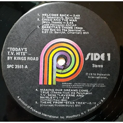 Kings Road - Today's T.V. Hits