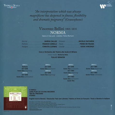 Maria Callas / Corelli / Ludwig / Serafin / Otsm - Norma (1960 Remastered)