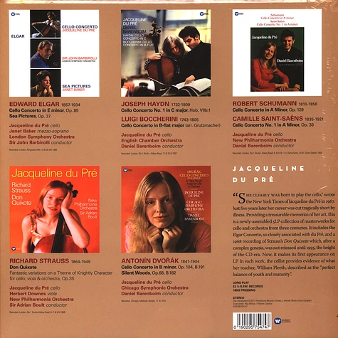 Jacqueline Du Pre - 5 Legendary Recordings On Lp Limited Edition