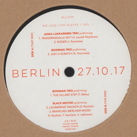Black Motor, Bowman Trio, Jaska Lukkarinen Trio - Berlin 27.10.17