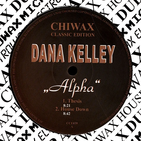 Dana Kelley - Alpha Black Vinyl Edition
