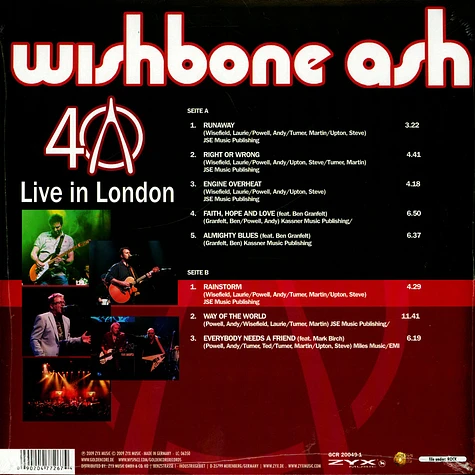 Wishbone Ash - 40th Anniversary Concert-Live In London