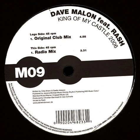 Dave Malon - King Of My Castle 2006 Feat. Rash