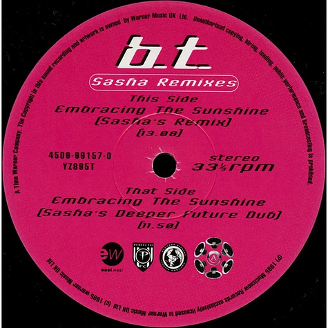 BT - Embracing The Sunshine (Sasha Remix)