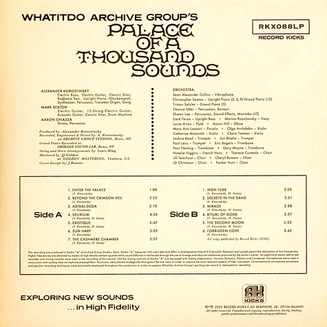 Whatitdo Archive Group - Palace Of A Thousand Sounds