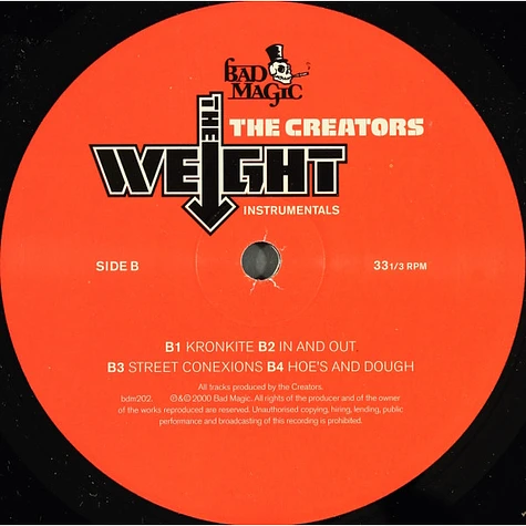 The Creators - The Weight Instrumentals