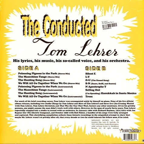 Tom Lehrer - The Conducted Tom Lehrer Yellow Vinyl Edition