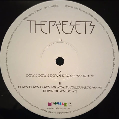 The Presets - Down Down Down