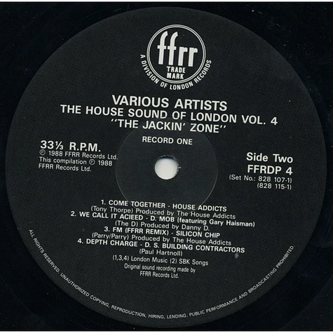 V.A. - The House Sound Of London - Vol. IV - "The Jackin' Zone"