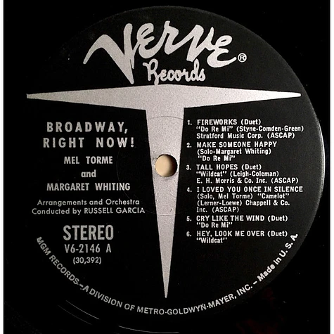 Mel Tormé & Margaret Whiting - Broadway, Right Now!