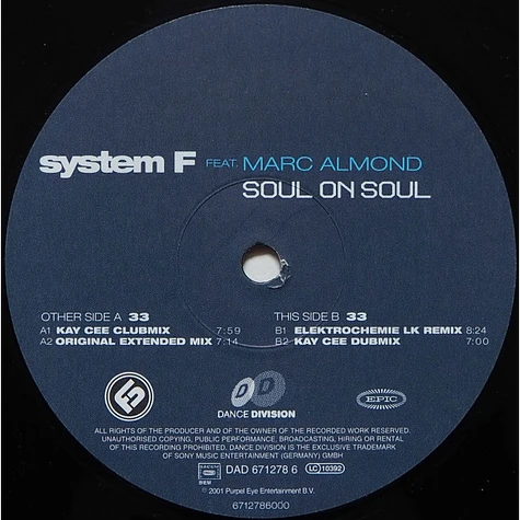 System F Feat. Marc Almond - Soul On Soul