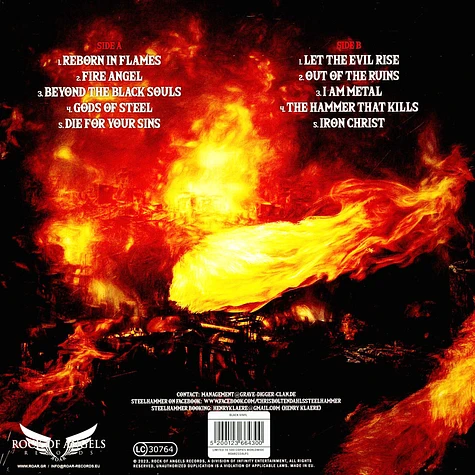 Chris Bohltendahl's Steelhammer - Reborn In Flames Black Vinyl Editoin