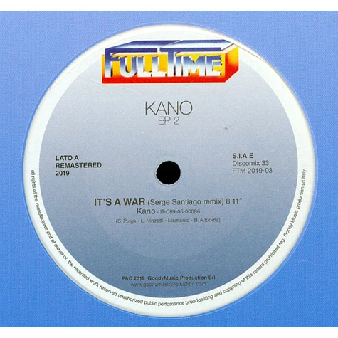 Kano - It's A War Serge Santiago Remix / Cosmic Voyager / Now Baby Now