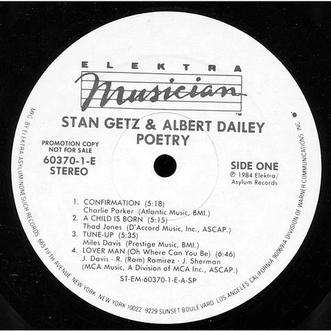 Stan Getz & Albert Dailey - Poetry