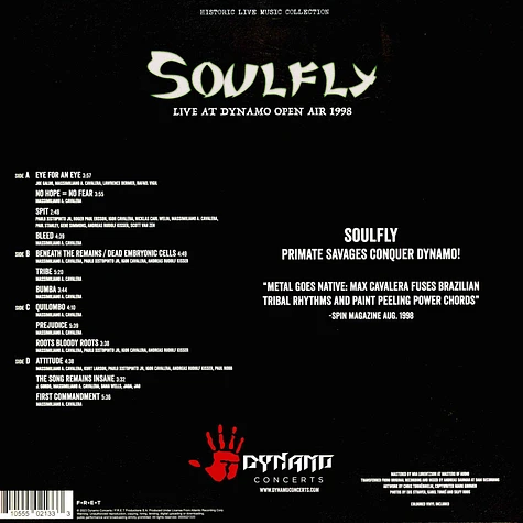 Soulfly - Live At Dynamo Open Air 1998 Green Vinyl Edition