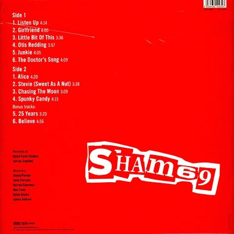 Sham 69 - Soapy Water And Mr Marmalade
