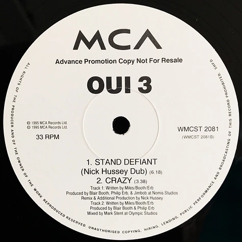 Oui 3 - Stand Defiant / Crazy