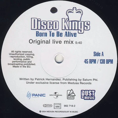 Disco Kings - Born To Be Alive