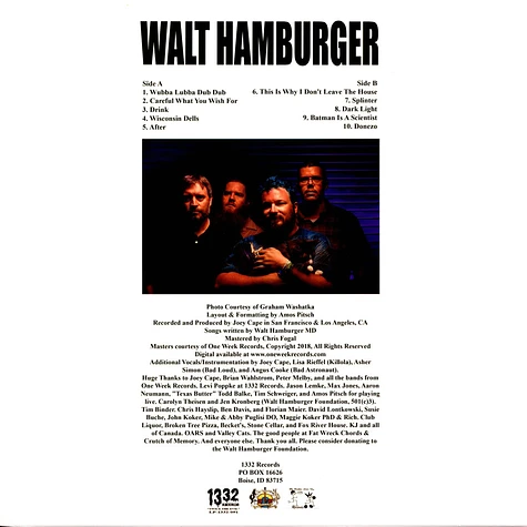 Walt Hamburger - One Week Record #2 White Vinyl Edition