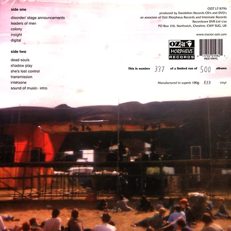 Joy Division - Leigh Rock Festival 1979 Red Vinyl Edition