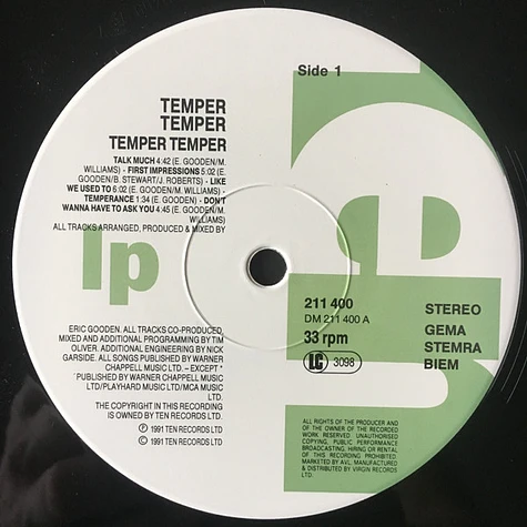 Temper Temper - Temper Temper