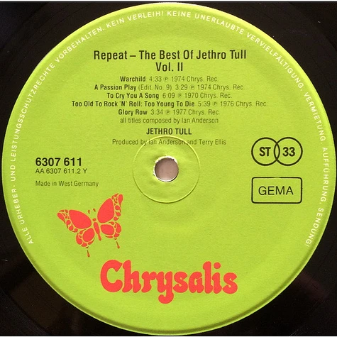 Jethro Tull - Repeat • The Best Of Jethro Tull • Vol. II • Repeat