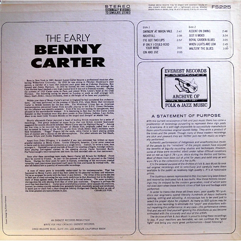 Benny Carter - The Early Benny Carter