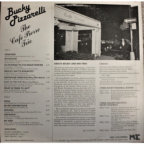 Bucky Pizzarelli - The Cafe Pierre Trio
