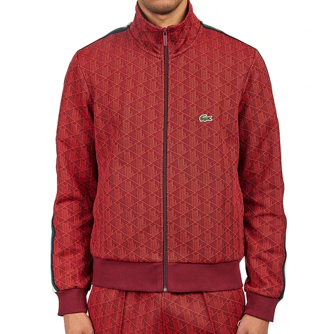 Lacoste red white hot sale blue jacket