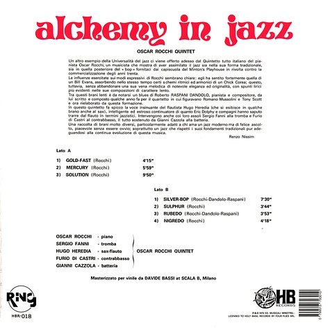 Oscar Rocchi Quintet - Alchemy In Jazz