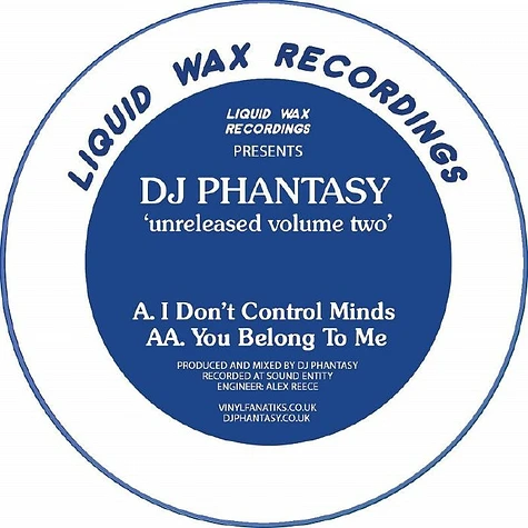 DJ Phantasy - Unreleased Volume 2 Colored Vinyl Edition