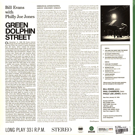 Bill Evans - Green Dolphin Street Green Vinyl Edition