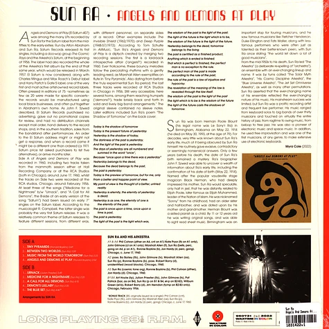 Sun Ra - Angels And Demons At Play Red Vinyl Edition