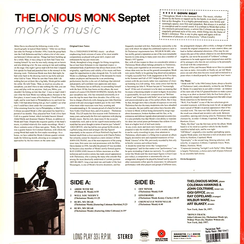 Thelonious Monk - Monks Music (Red Vinyl)