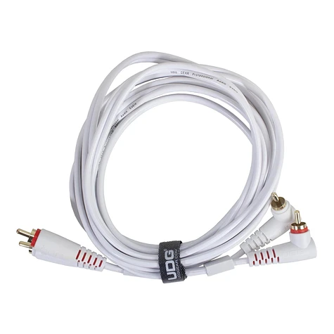 UDG - Ultimate Audio Cable Set RCA Straight-RCA Angled White 3m