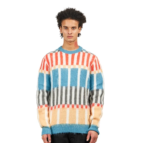 The Trilogy Tapes - TTT Check Grid Mohair Knitted Jumper (Multi) | HHV