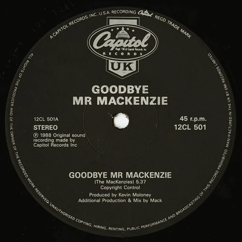 Goodbye Mr. Mackenzie - Goodbye Mr. Mackenzie