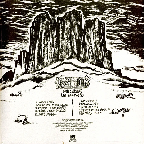 Kreator - Bonecrushing Rehearsals 1985 Ultra Clear Vinyl Edition