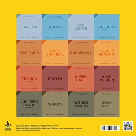 Kota The Friend - Protea Yellow & Red Splatter Vinyl Edition