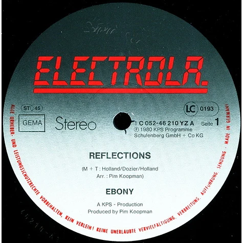 Ebony - Reflections / You Need A Friend