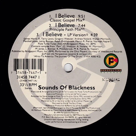 Sounds Of Blackness - I Believe